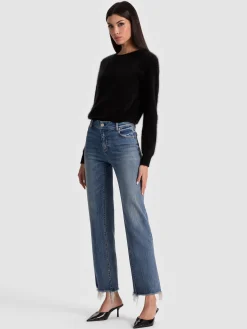 Alice and Olivia PULLOVERS*CAROLEE CASHMERE PULLOVER ECRU