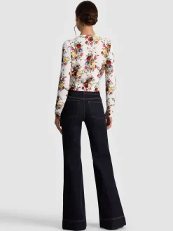 Alice and Olivia CARDIGANS*CARSON PRINTED CARDIGAN VISIONARY