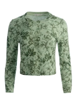 Alice and Olivia CARDIGANS*CARSON PRINTED CARDIGAN DARK CHOCOLATE