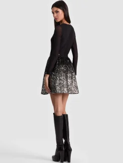 Alice and Olivia MINI*CHARA EMBELLISHED MINI DRESS