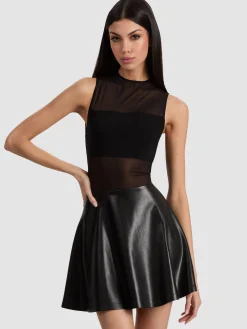 Alice and Olivia MINI*CHARA VEGAN MINI DRESS