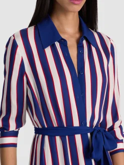 Alice and Olivia MAXI*CHASSIDY MAXI SHIRT DRESS DARLA LIGHT INDIGO