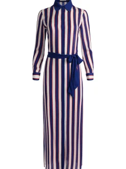 Alice and Olivia MAXI*CHASSIDY MAXI SHIRT DRESS DARLA LIGHT INDIGO