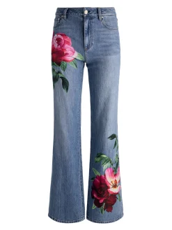 Alice and Olivia JEANS*CHIC PRINTED JEAN DARLA LIGHT INDIGO