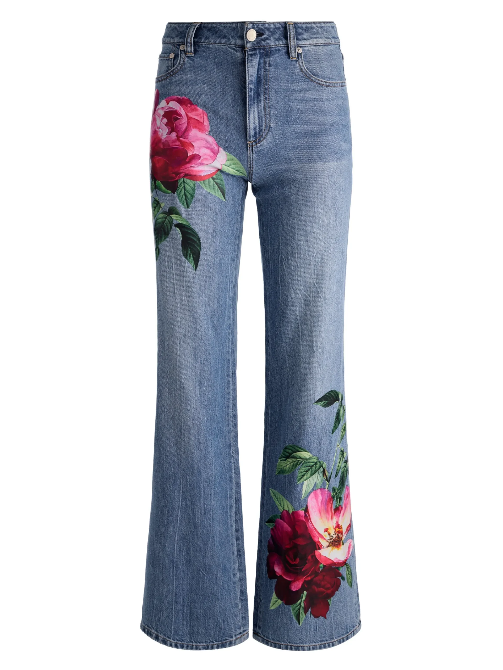 Alice and Olivia JEANS*CHIC PRINTED JEAN DARLA LIGHT INDIGO