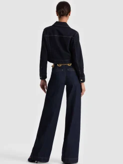 Alice and Olivia DENIM*CHLOE DENIM JACKET WHITE