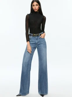 Alice and Olivia BODYSUITS*CLARINDA BODYSUIT OFF WHITE