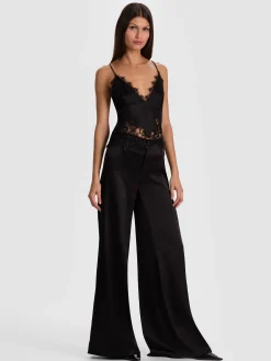 Alice and Olivia TANKS*CLAUDIA LACE SLIP TOP OFF WHITE