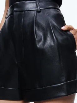 Alice and Olivia SHORTS*CONRY VEGAN SHORT CAMEL