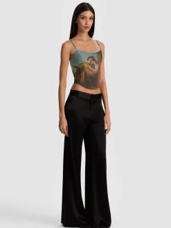 Alice and Olivia CROP TOPS*CRESSIDA CORSET TOP MIDNIGHT BLUE