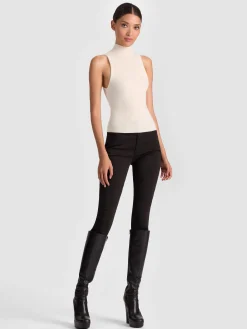 Alice and Olivia TANKS*DARCEY KNIT TANK BLACK