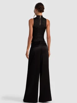 Alice and Olivia TANKS*DARCEY METALLIC TANK SOFT WHITE