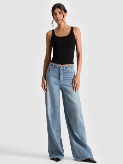 Alice and Olivia TANKS*DARYN SCULPTING TANK WHITE