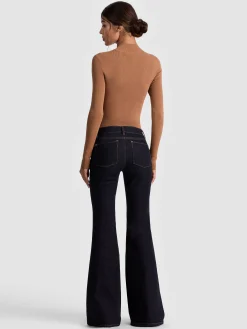 Alice and Olivia JEANS*DELILAH LACE UP JEAN CELINE VINTAGE