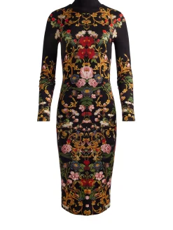 Alice and Olivia MIDI*DELORA MIDI DRESS REGAL RETREAT