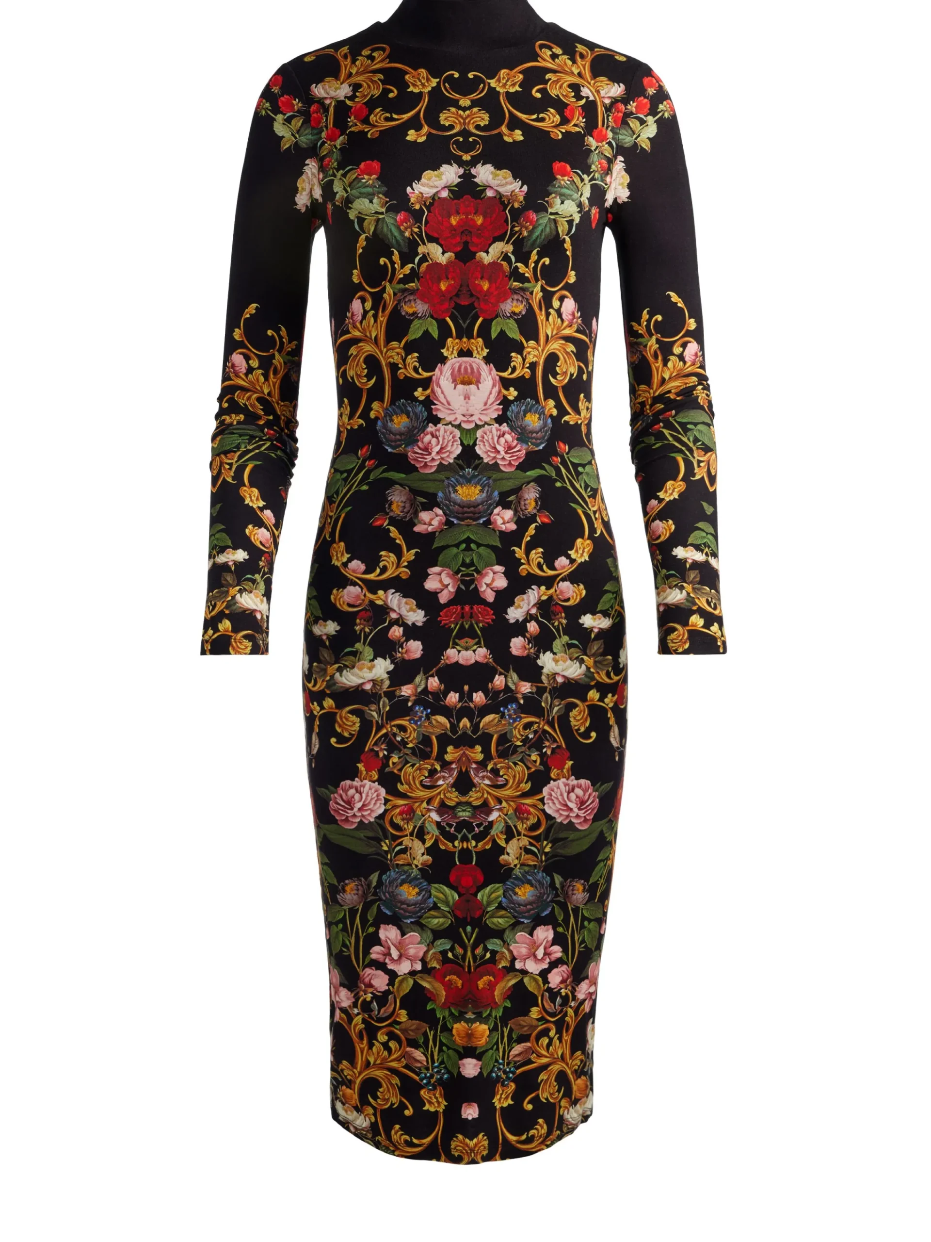 Alice and Olivia MIDI*DELORA MIDI DRESS REGAL RETREAT