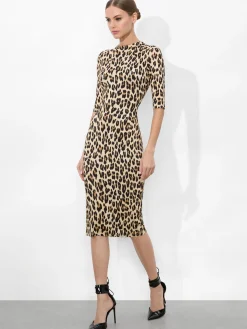 Alice and Olivia MIDI*DELORA MIDI DRESS