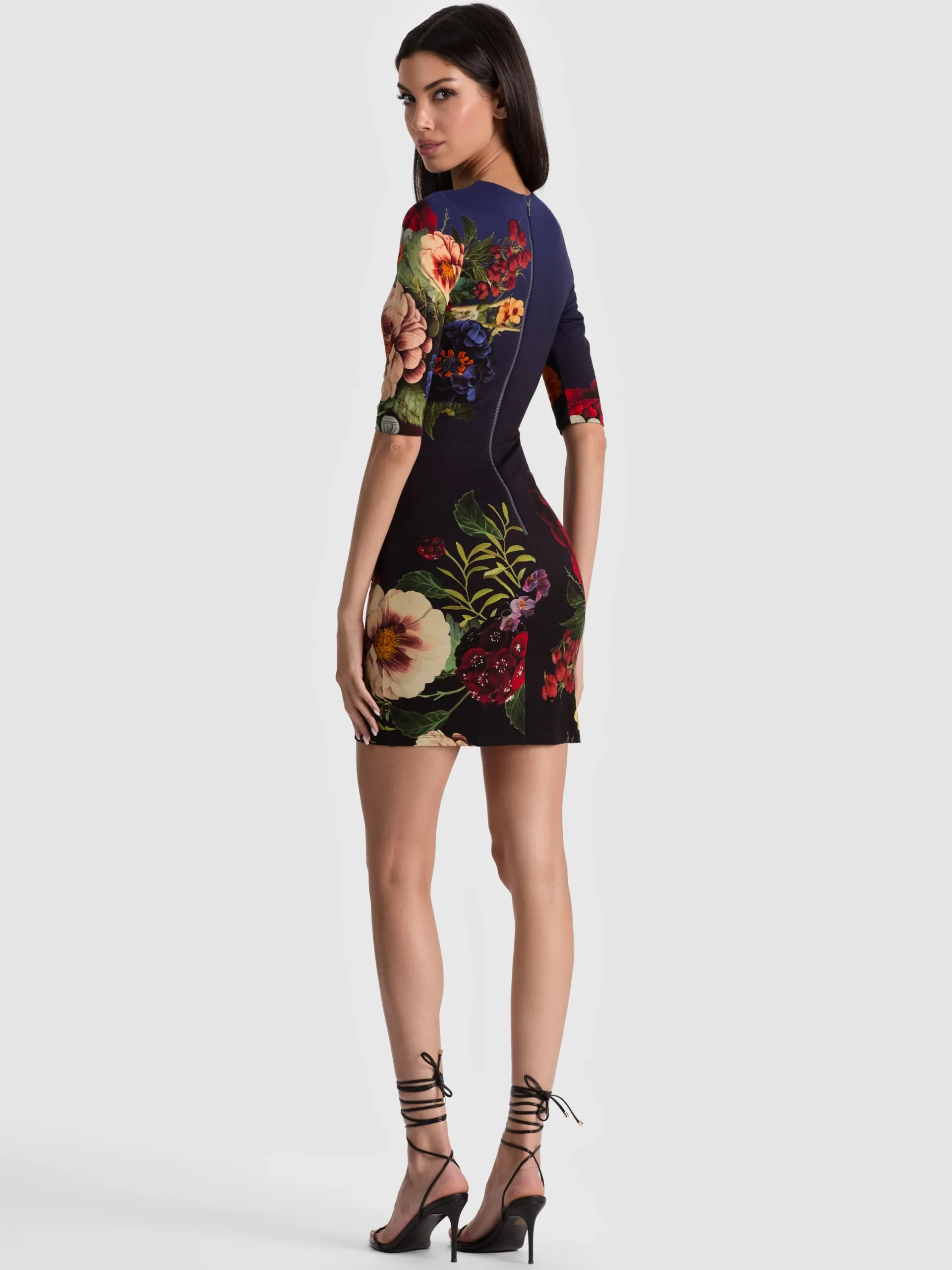 Alice and Olivia MINI*DELORA MINI DRESS MAGIC GARDEN GRADIENT