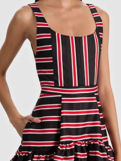 Alice and Olivia MIDI*DIANA STRUCTURED MIDI DRESS