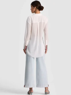 Alice and Olivia BLOUSES*DIMITRA OVERSIZED BUTTON DOWN BROOKLYN BLUE