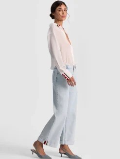 Alice and Olivia BLOUSES*DIMITRA OVERSIZED BUTTON DOWN BROOKLYN BLUE