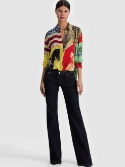 Alice and Olivia BLOUSES*DIMITRA OVERSIZED BUTTON DOWN