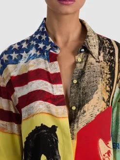 Alice and Olivia BLOUSES*DIMITRA OVERSIZED BUTTON DOWN