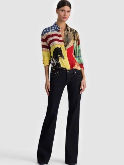 Alice and Olivia BLOUSES*DIMITRA OVERSIZED BUTTON DOWN