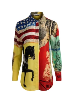 Alice and Olivia BLOUSES*DIMITRA OVERSIZED BUTTON DOWN