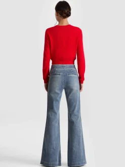 Alice and Olivia CARDIGANS*DOLLIE CASHMERE CARDIGAN OFF WHITE