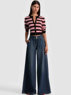 Alice and Olivia CARDIGANS*DOLLIE CASHMERE CARDIGAN BLACK