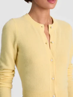 Alice and Olivia CARDIGANS*DOLLIE CASHMERE CARDIGAN DARLA LIGHT INDIGO