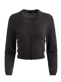 Alice and Olivia CARDIGANS*DOLLIE CASHMERE CARDIGAN GREY MINERAL