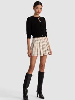 Alice and Olivia CARDIGANS*DOLLIE CASHMERE CARDIGAN ECRU