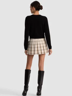 Alice and Olivia CARDIGANS*DOLLIE CASHMERE CARDIGAN ECRU