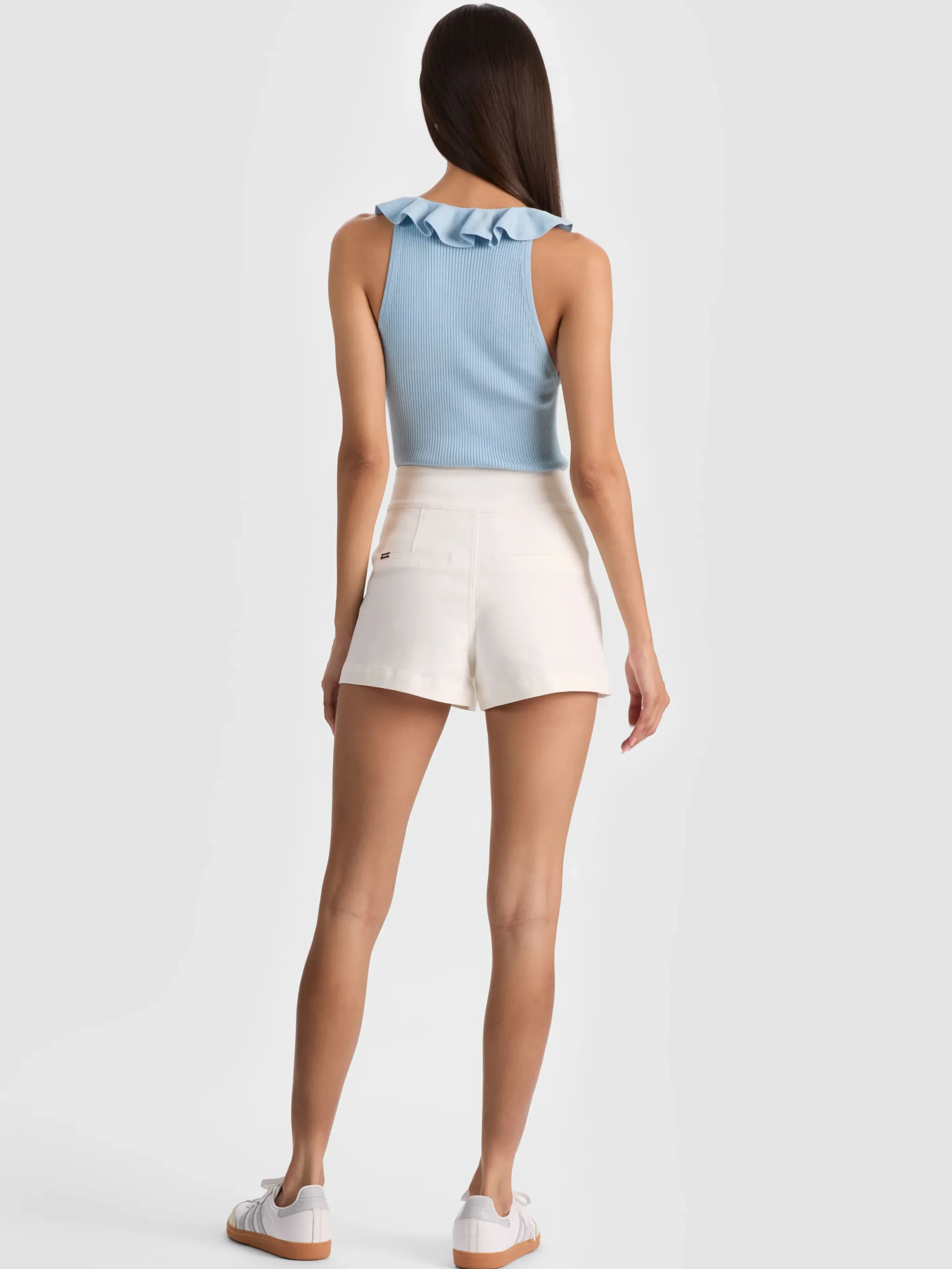 Alice and Olivia SHORTS*DONALD JEAN SHORT SOFT WHITE