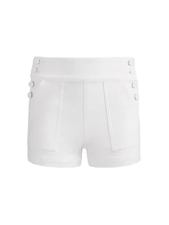 Alice and Olivia SHORTS*DONALD JEAN SHORT SOFT WHITE