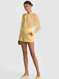 Alice and Olivia SHORTS*DONALD SHORT PRALINE/ECRU