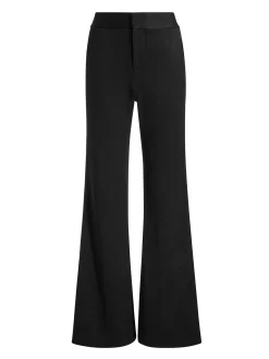 Alice and Olivia WIDE LEG*DYLAN PANT WITH SIDE STRIPE BLACK