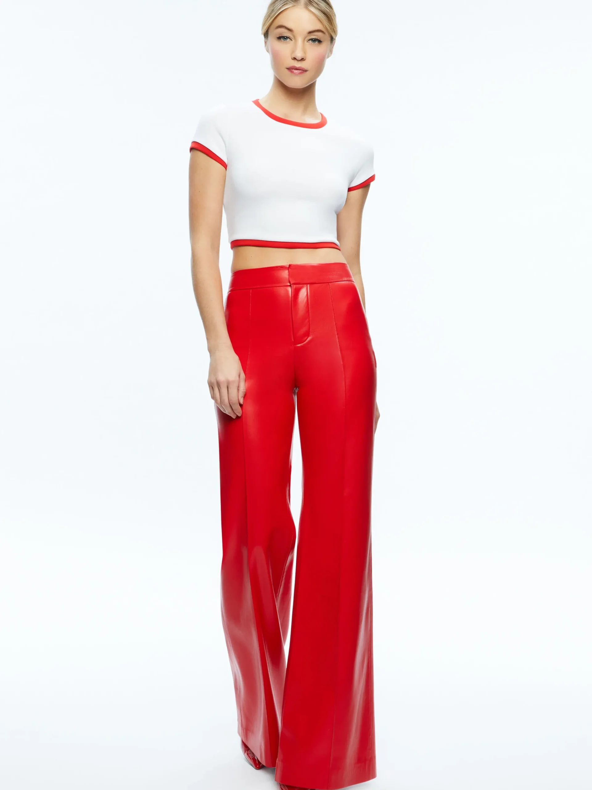 Alice and Olivia VEGAN*DYLAN VEGAN PANT OFF WHITE