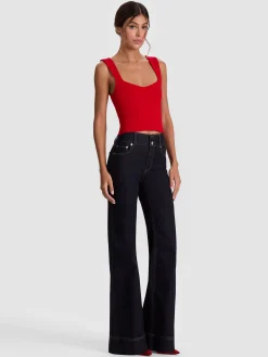 Alice and Olivia TANKS*EDIN SWEETHEART TANK BLACK