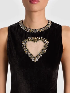 Alice and Olivia MINI*ELLA VELVET MINI DRESS