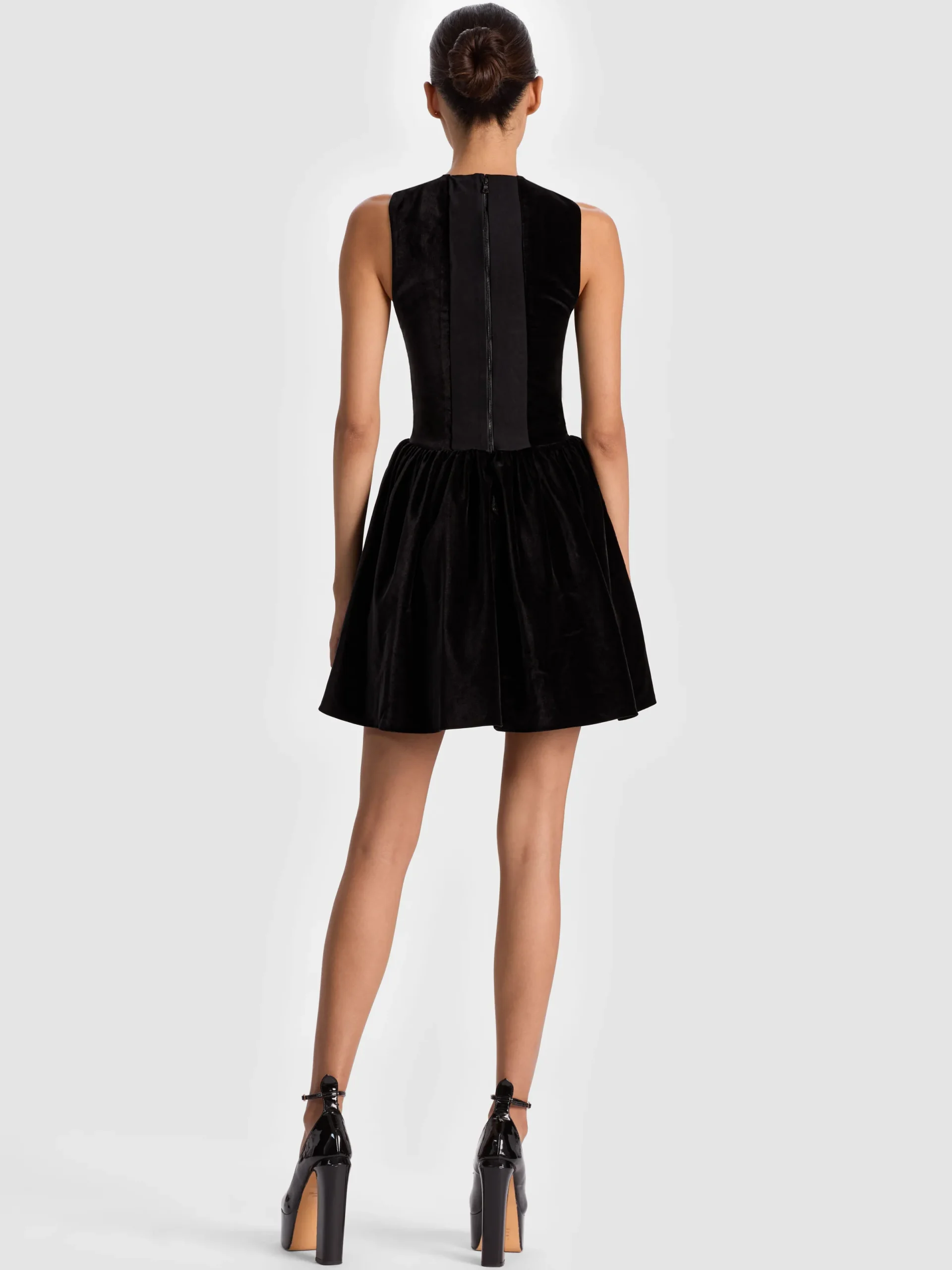Alice and Olivia MINI*ELLA VELVET MINI DRESS