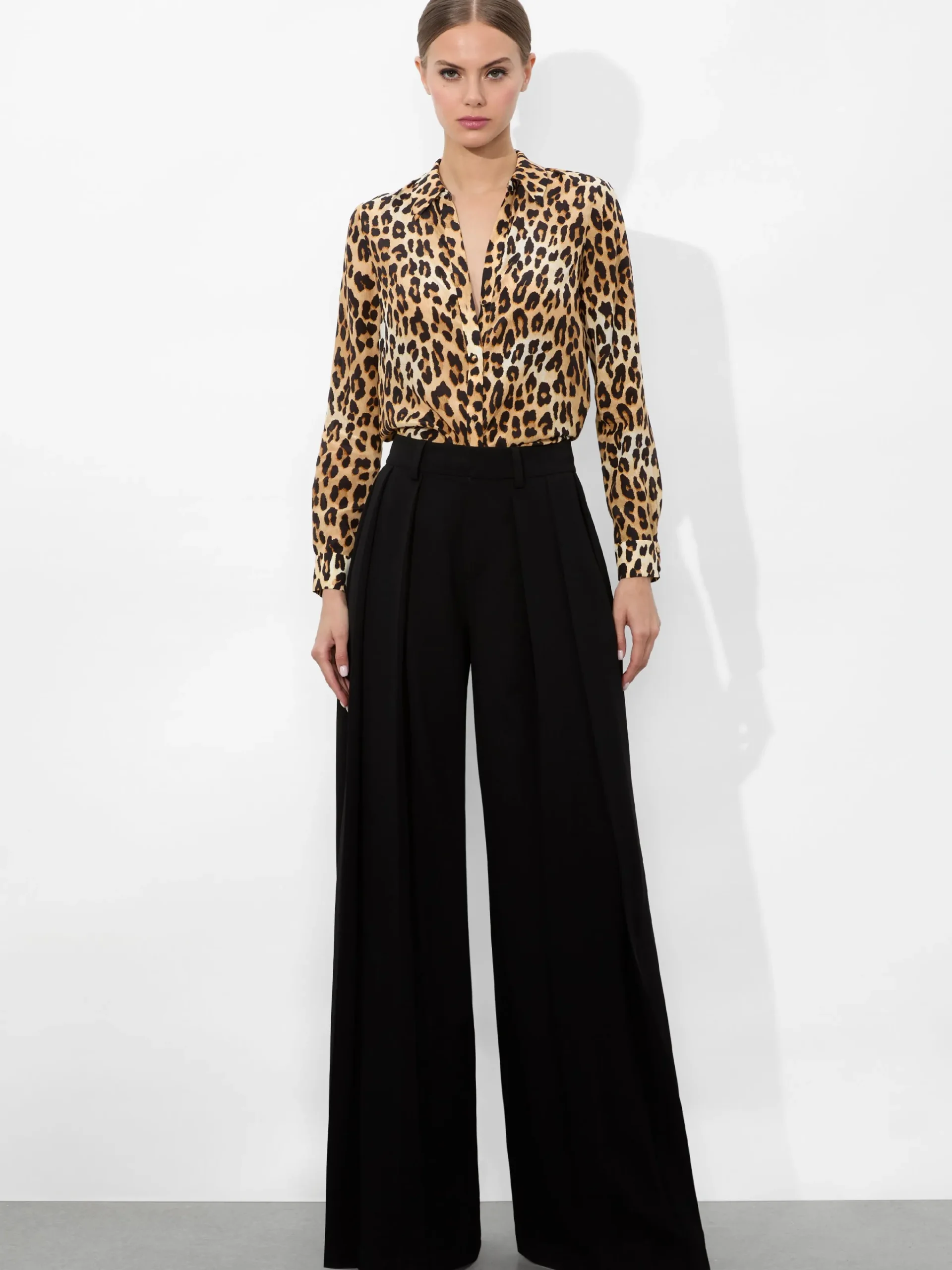 Alice and Olivia ANDREW PANT|JADE MESH BUTTON DOWN*ELOISE BUTTON DOWN