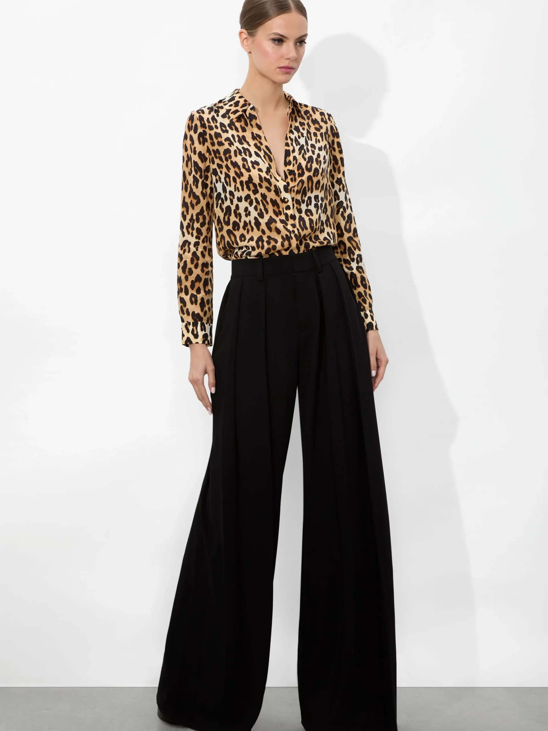 Alice and Olivia ANDREW PANT|JADE MESH BUTTON DOWN*ELOISE BUTTON DOWN