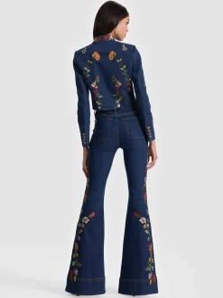 Alice and Olivia JACKETS*EMERSON DENIM MILITARY JACKET