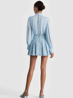 Alice and Olivia MINI*EMILIE TWEED MINI SKIRT OFF WHITE