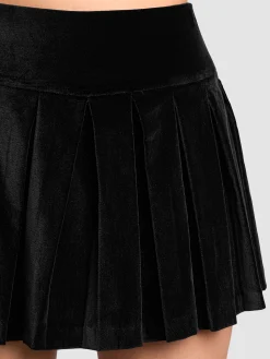 Alice and Olivia MINI*EMILIE VELVET MINI SKORT ECRU