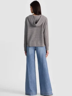 Alice and Olivia PULLOVERS*EMMANUELLE CASHMERE HOODIE BLACK