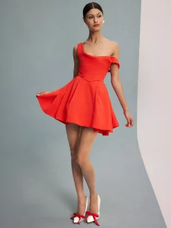 Alice and Olivia MINI*ESTRELLA MINI DRESS OFF WHITE